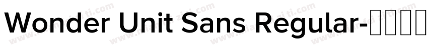 Wonder Unit Sans Regular字体转换
